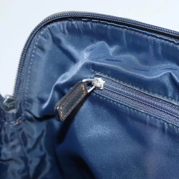 Christian Dior Trotter Canvas Hand Bag Navy Silver Auth sw686 - Picture 12 of 16